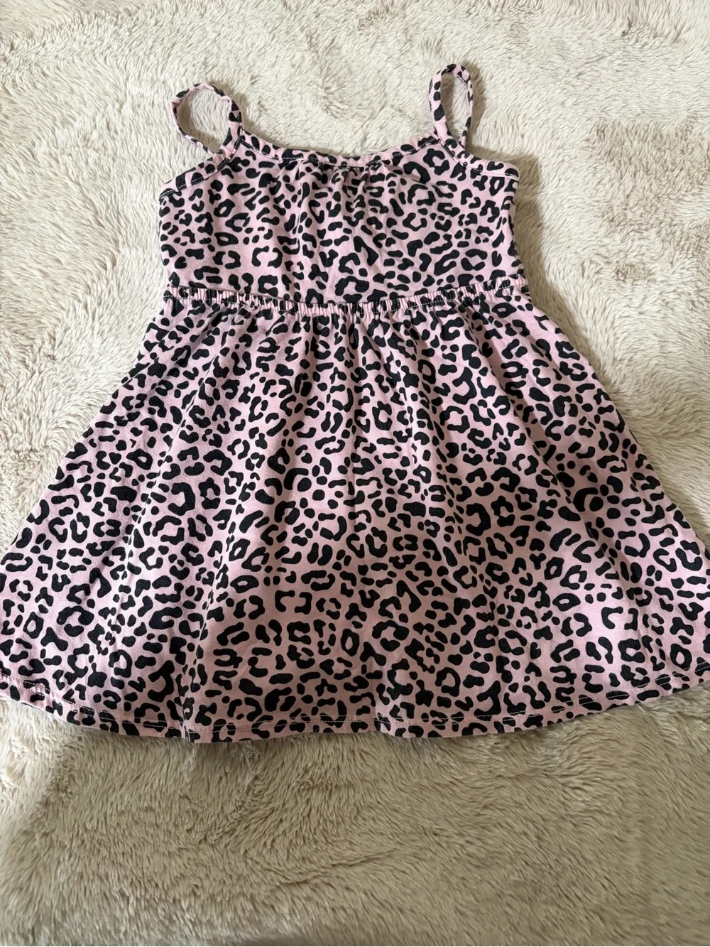 The Children's Place Pink & Black Leopard Print Sundress